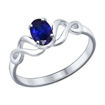 Кольцо из серебра с сапфиром