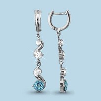 Серьги, артикул LV4409205А, серебро