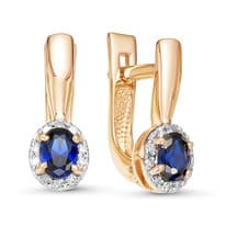 Серьги из красного золота с сапфиром V20221511600