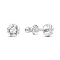 Серьги из белого золота с бриллиантом V41132510000