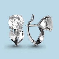 Серьги из серебра, артикул LV44043