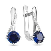 Серьги из белого золота с сапфиром V24082511600