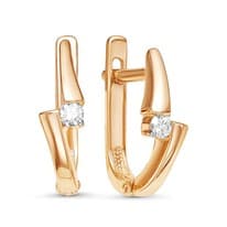 Серьги из красного золота с бриллиантом V21911510000