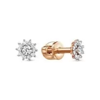 Серьги из красного золота с бриллиантом V41011510000