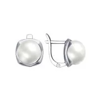 Серьги из серебра с жемчугом