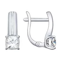 Серьги из серебра со Swarovski Zirconia