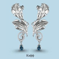 Серьги, серебро, артикул LV4453308А