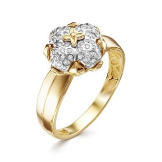 Кольцо V18473510000 из лимонного золота с бриллиантом