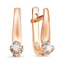 Серьги из красного золота с бриллиантом V25881510000