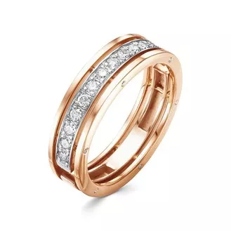 Кольцо помолвочное V70641514600_PM из красного золота с бриллиантом