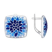Серьги из серебра с эмалью