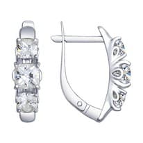 Серьги из серебра со Swarovski Zirconia