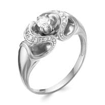 Кольцо из белого золота с бриллиантом V16712510000
